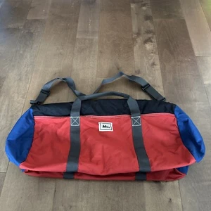 REI Duffel Red/Blue Packable Lightweight - Picture 1 of 4