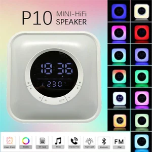Radio Sveglia Cubo Bluetooth Touch Led RGBW Batteria Luce Notturna Cassa Stereo - Imagen 1 de 12