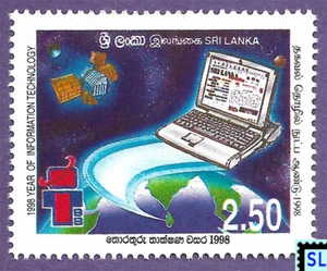 Sri Lanka Stamps 1998, Information Technology, Satellite, Space, Map, MNH - Picture 1 of 1