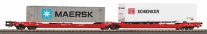 PIKO 24619 Doppeltaschenwagen DB Ep VI Auf Wunsch Märklin Achsen gratis NEU 1:87 - Bild 1 von 1