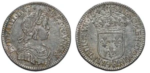 LOUIS XIV 1/12 ECU A LA MECHE COURTE 1644 ROSE G.111 - Imagen 1 de 1