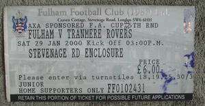1999-2000 Fulham v Tranmere Rovers - F.A. Cup round 5 - Ticket Stub - Picture 1 of 1