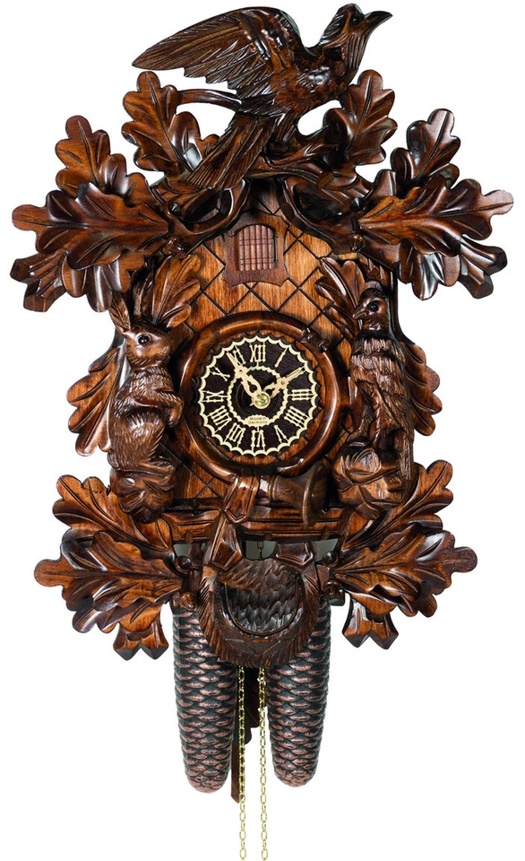 cuckoo clock black forest 8 day original german  Black Forest hand carved - Image 1 of 1