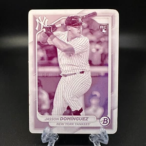 2024 Bowman Jasson Dominguez Magenta Printing Plate 1/1 Rookie New York Yankees - Picture 1 of 2