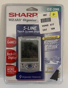 Sharp Wizard Organizer OZ-290 neuf dans son emballage écran tactile 5 lignes 1 Mo de mémoire - Photo 1 sur 4