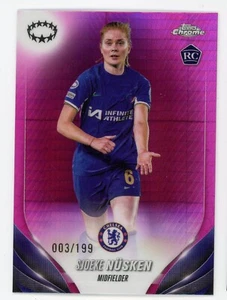 2024 Topps Chrome UEFA Womens Sjoeke Nusken Pink Refractor RC #33 #/199 - Picture 1 of 1