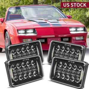 Faros LED DOT 4x6" luces DRL selladas altas/bajas para Chevy Camaro 1982-1999 - Imagen 1 de 13