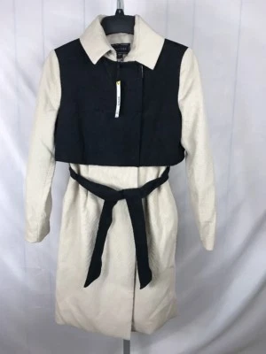 NUEVO CON ETIQUETAS Metaphor Pequeña Missy Impresionante Chaqueta Negra Tostada con Cinturón Minorista $99 (U) Foto 1 de 4