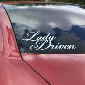 Lady Driven Vinyl Decal Sticker | Funny Car Truck JDM Racing Princess 418 - Picture 1 of 5