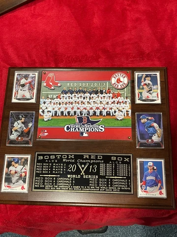 2013 World Series Champion Boston Red Sox Team Plaque With Trading Cards Cover
