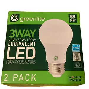 48 A19 3-Way LED Bulbs Bright White 3000k 40W 60W 100w Equivalent Non-Dimmable - Picture 1 of 10