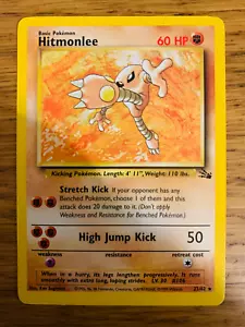 Hitmonlee (22/62) Non Holo Fossil Set Rare Pokemon Card! FAST & FREE P&P! - Picture 1 of 35