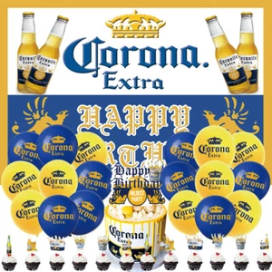 Modelo Beer Corona Extra Party Supplies Set Balloons Cake Toppers Banner - Picture 1 of 3