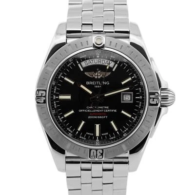 PAPELES Breitling Galactic 44mm Acero Inoxidable Negro Fecha Reloj CAJA A45320 Foto 1 de 4