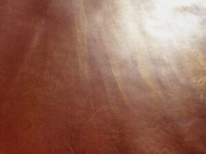 Lambskin leather hide XL Shimmering Gold Wash on Cocoa Brown smooth finish
