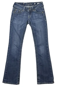 Miss Me Jeans Women's size 26x31 Embellished Boot Cut Stretch Low Rise Jeans - Picture 1 of 12