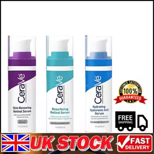 Cerave Resurfacing Skin Renewing Retinol Hydrating Hyaluronic Acid Serum 30ml- - Picture 1 of 11