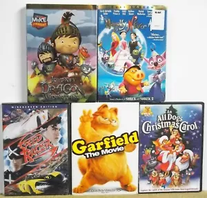 5 ANIMATED CHILDREN DVDs READ LIST Lot H276 FREE US S/H Garfield Speed Racer - Picture 1 of 1