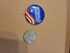 Vintage Political Button Pin Mondale Ferraro (c) - Picture 1 of 2