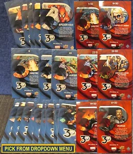 2015 Upper Deck Marvel 3D Blue Base Trading Cards or Red Lenticular You Pick-1 - Picture 1 of 137