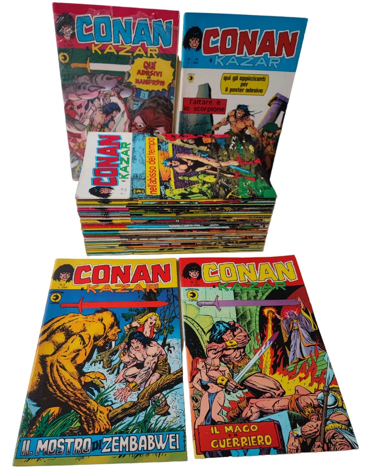 CONAN e KAZAR Corno 1975 Poster ADESIVI Numeri a scelta Qs. Edicola - Immagine 1 di 2