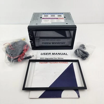 7" Double 2 Din Car Stereo Radio CD DVD Player Touch Screen Bluetooth w/Camera - Image 1 of 4