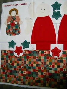 Cranston Heartland Angel Cotton Fabric Panel 16" Doll Pillow Doorstop Cut & Sew - Picture 1 of 7