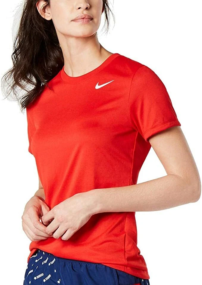 耐克女式 Dri-Fit Legend Tee Crew AQ3210-658 大学红色 | 白色 xs — 第 1/3 张图片