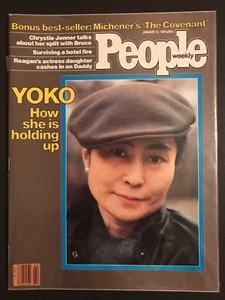 PEOPLE Magazine  Yoko Ono after Beatles John Lennon's Murder-January 12 1981 - Bild 1 von 1
