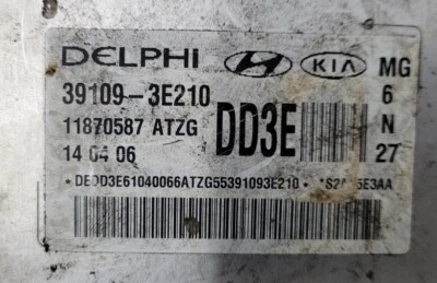 Unidad de control del motor Kia Optima Magentis 2006-2008 módulo ECU 39109-3E211  Foto 1 de 3