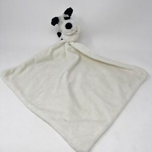 Jellycat Cream Black Puppy Dog Lovey White Plush Security Blanket