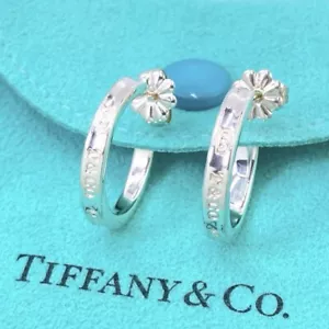 Tiffany & Co. Sterling Silber 925 kleine schmale Creolen 1837 mit Box - Bild 1 von 13
