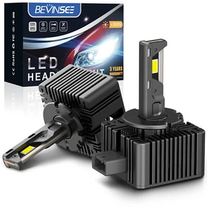 BEVINSEE D1R D1S LED Headlight Globes Bulbs 8000LM White Kit Xenon HID Replace - Picture 1 of 12