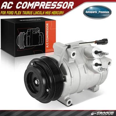 A/C Compressor with Clutch for Ford Flex Taurus Lincoln MKS MKT Mercury Sable - Image 1 of 4