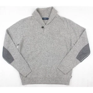 PAUL SMITH JEANS Men's Grey Shawl Neck Wool Blend Jumper Pullover XL Extra Large - Picture 1 of 24