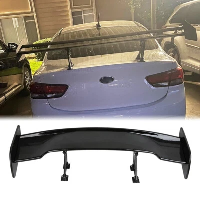 适用于起亚 RIO Optima Sedan 光泽 46 英寸后后备箱锅炉翼赛车 GT 风格翼 — 第 1/4 张图片