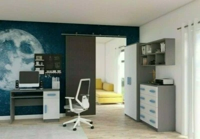 Jugendzimmer  Kommode Schrank Schreibtisch Kinderzimmer Set Regal Jonas 020 - Bild 1 von 4