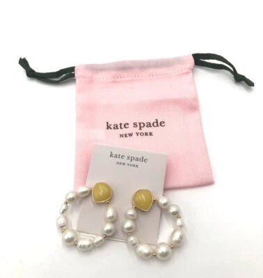 Aros para mujer Kate Spade New York perla amarillos Foto 1 de 4