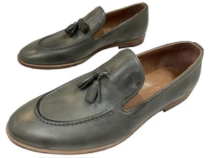 Designer Slipper Olive Grün Leder Mokassin Mokassins Mocassin Herrenschuhe 41 - Bild 1 von 7