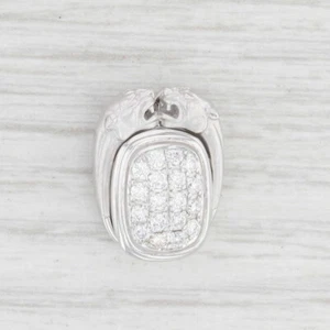 Carrera Y Carrera 0.34ctw Diamond Panther Pendant 18k White Gold Designer - Picture 1 of 3