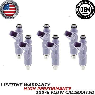 Inyector de combustible Denso genuino 6X OEM para Toyota Tundra 2006 4,0 L V6 #23250-70120 Foto 1 de 4