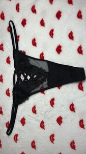 Victoria's Secret Damen Tanga schwarz Größe M neu mit Etikett - Bild 1 von 3