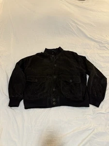Schwarze Wildlederjacke Herren Vintage Größe XL 169 - Bild 1 von 6