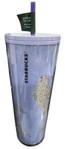 Neu Starbucks 2022 Herbst Halloween Ravens Glow In The Dark 24oz Tumbler Flieder - Bild 1 von 9
