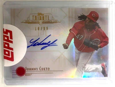 2014 Topps Tribute Johnny Cueto #TA-JCU Autographs 10/99 Reds Topps Redemption - Image 1 of 2