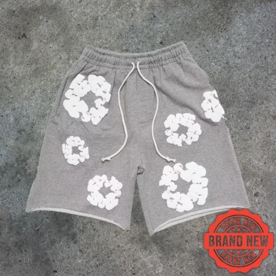 Denim Tear Shorts "Black & Gray Cotton Wreath" Brand New W/ Tags 100% Authentic - Image 1 of 2