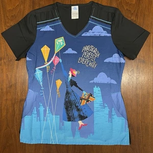 Disney Tooniforms Mary Poppins Returns Cherokee Scrubs (S) Womens TF608 Stretch - Picture 1 of 3