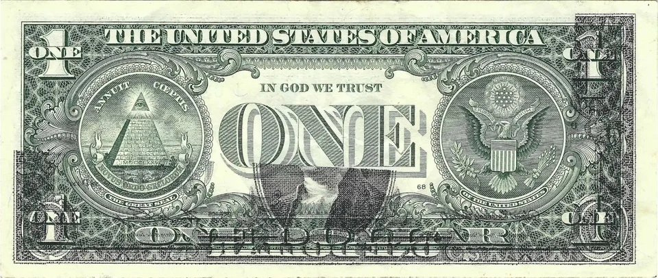 $1 2006 Small Size Federal Reserve Note, Reverse Off-Set Printing Error - Image 1 of 2