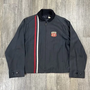 True Vintage 60er Tankstelle Mechaniker Jacke 42 kurz kastig Unitog Schal Workwear - Bild 1 von 10