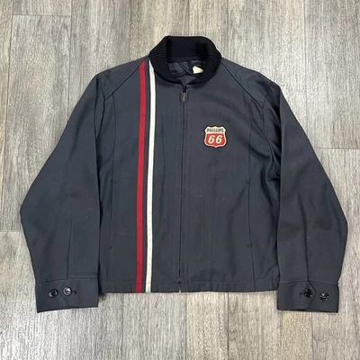 Chaqueta mecánica de gasolinera True Vintage años 60 42 chal corto cuadrado Unitog ropa de trabajo Foto 1 de 4